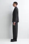Cos Unstructured Wool-blend Blazer In Brown