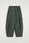 Cos Utility Barrel-leg Pants In Green