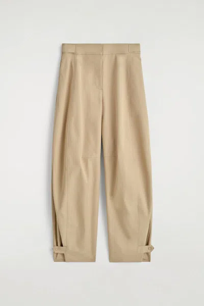 Cos Utility Barrel-leg Pants In Sand