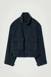 Cos Utility Bomber Jacket In Blue