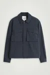 Cos Utility Cotton-twill Overshirt In Navy