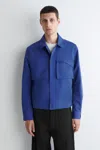 Cos Utility Cotton-twill Overshirt In Blue