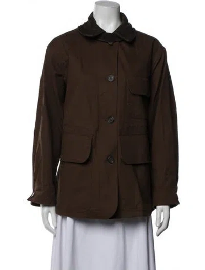 Pre-owned Cos Utility Jacket In Brown