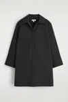 Cos Utility Mini Shirt Dress In Black
