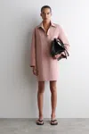 Cos Utility Mini Shirt Dress In Pink