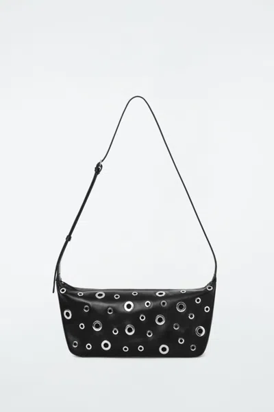 Cos Valley Eyelet Shoulder Bag - Leather In Black