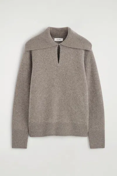 Cos Maglione In Cashmere Con Collo A Imbuto In Beige