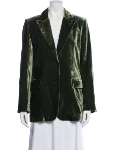 Pre-owned Cos Velour Blazer In Green