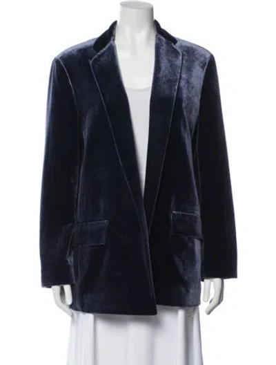 Pre-owned Cos Velvet Blazer In Blue