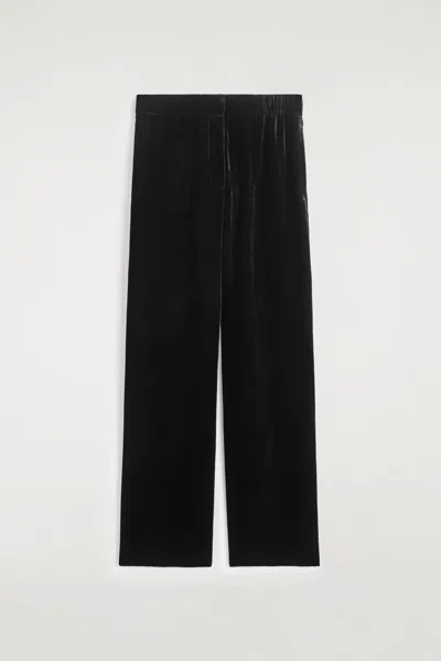 Cos Pantaloni A Gamba Dritta In Velluto In Black
