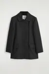 Cos Veste De Tailleur En Laine Mélangée In Black