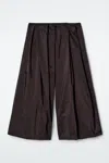 Cos Voluminous Pleated Culottes In Brown