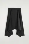 Cos Voluminous Wool Trousers In Black