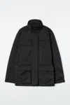 Cos Waisted Utility Jacket In Black