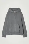 Cos Washed Cotton-jersey Hoodie In Black