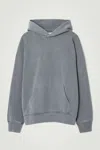 Cos Washed Cotton-jersey Hoodie In Blue
