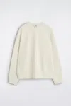 Cos Washed-cotton Sweatshirt In White