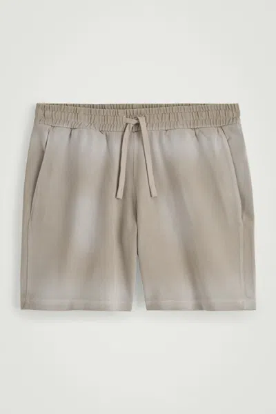 Cos Shorts In Jersey Con Coulisse In Brown