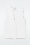 Cos Clean Wrap-front Waistcoat In Weiss