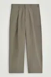 Cos Wide-leg Cotton-twill Trousers