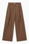 Cos High-waisted Wide-leg Pants In Beige