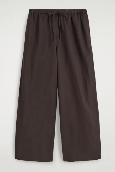 Cos Wide-leg Linen Drawstring Pants