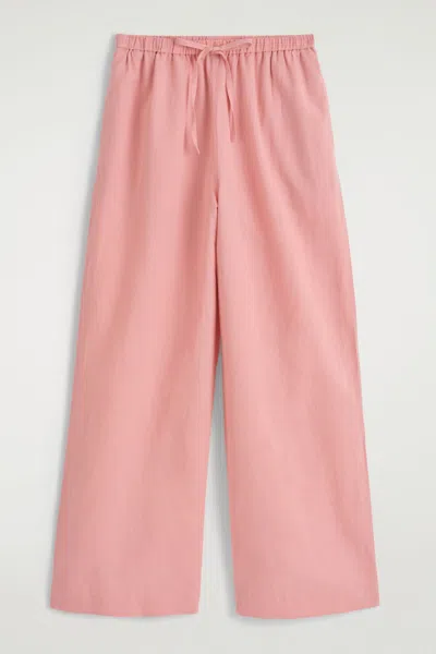 Cos Wide-leg Linen Drawstring Pants