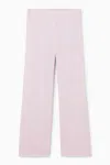 Cos Wide-leg Tailored Linen Pants In Purple