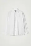 Cos Camicia Oxford Ampia Oversize In Cotone In Bianco
