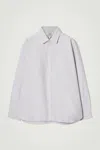 Cos Wide Oxford Shirt - Oversized In Beige