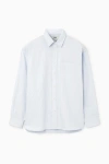 Cos Wide Oxford Shirt - Oversized In Blue