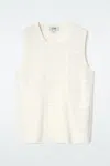 Cos Windowpane-check Vest In White