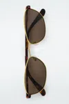 Cos Wire-frame Cat-eye Sunglasses In Brown