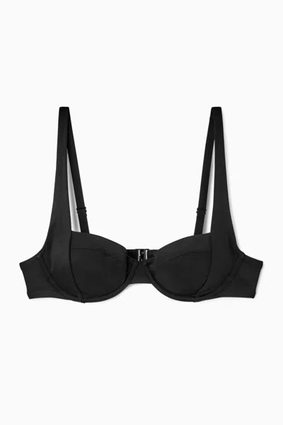 Cos Wired Balconette Bikini Top In Black