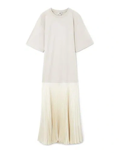 COS COS WOMAN MAXI DRESS IVORY SIZE L COTTON, POLYESTER, ELASTANE