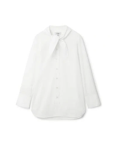 Cos Woman Shirt White Size 14 Cotton