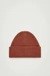 Cos Wool Beanie In Brown