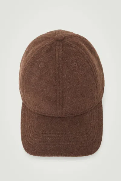 Cos Wool-blend Baseball Cap In Beige