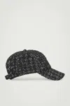 Cos Wool-blend Baseball Cap In Black