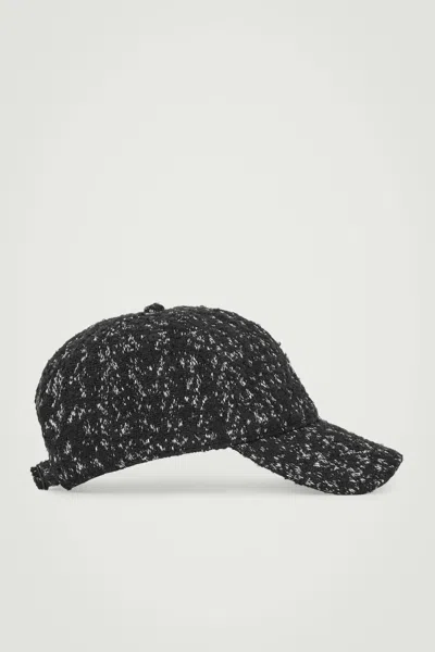 Cos Wool-blend Baseball Cap In Black