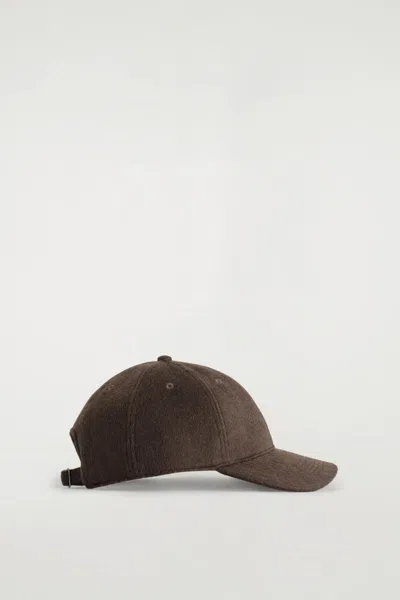 Cos Wool-blend Baseball Cap In Brown