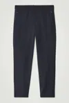 Cos Wool-blend Straight-leg Trousers In Blue In Blue