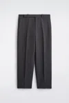 Cos Wool-blend Straight-leg Pants In Gray