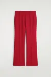 Cos Wool-blend Straight-leg Trousers In Red In Red