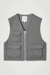 Cos Wool-blend Utility Gilet In Grey