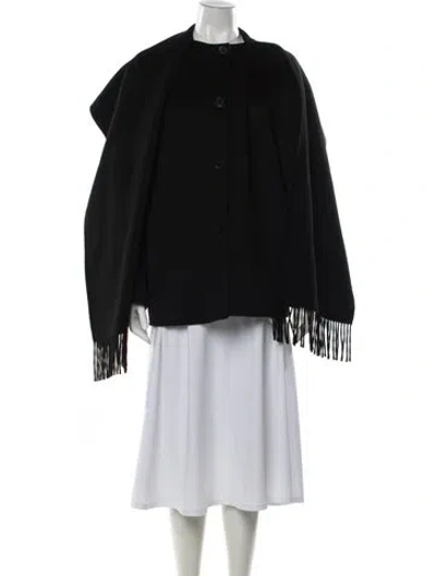 Pre-owned Cos Wool Cape In Black