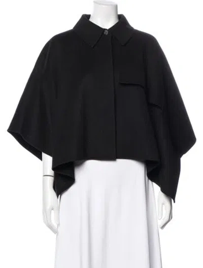 Pre-owned Cos Wool Cape In Blue