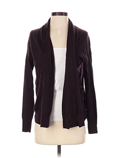 Pre-owned Cos Wool Cardigan Sweater In Burgundy