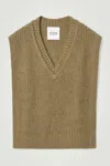 Cos Wool-cashmere V-neck Hybrid Tank In Green