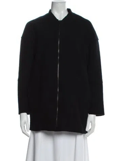 Pre-owned Cos Wool Coat In Black